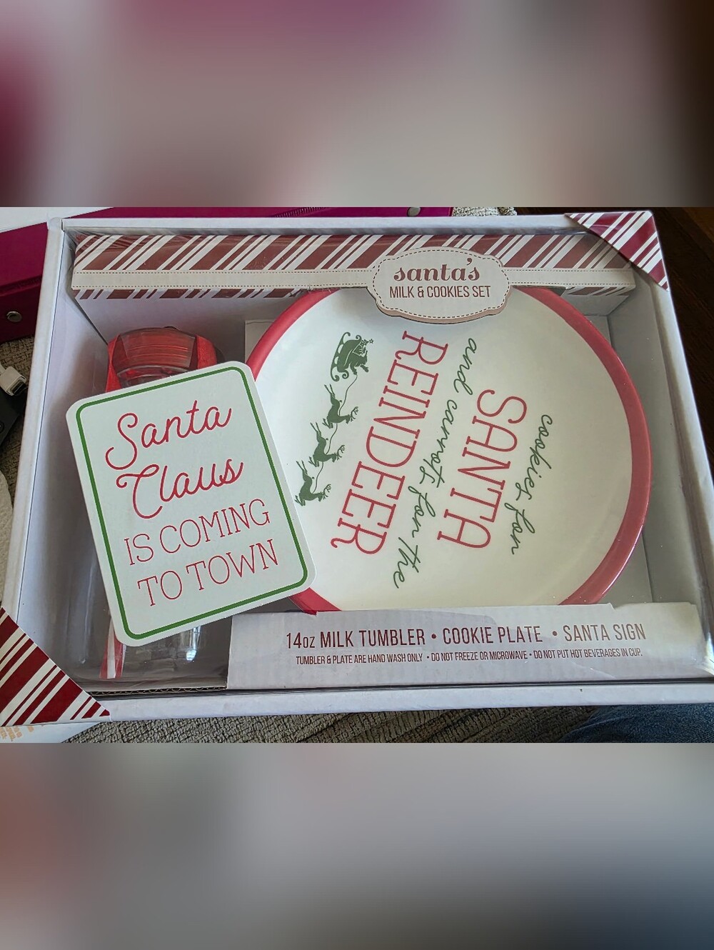 NEW Santa Milk & Cookies Set